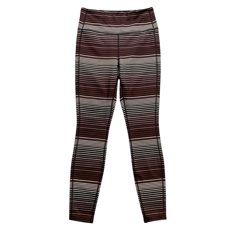Athleta Leggings Womens S Small Multi High Rise Expanse Stripe Chaturanga Ankle